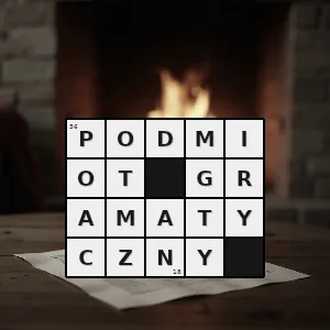 Rozwiązanie krzyżówki: część zdania która w zdaniu w stronie czynnej oznacza wykonawcę czynności wyrażonej orzeczeniem wyrażona rzeczownikiem lub zaimkiem w mianowniku - podmiot gramatyczny | hasła, synonimy i podpowiedzi Hasło krzyżówkowe część zdania która w zdaniu w stronie czynnej oznacza wykonawcę czynności wyrażonej orzeczeniem wyrażona rzeczownikiem lub zaimkiem w mianowniku - podmiot gramatyczny – rozwiązanie, synonimy, podpowiedzi i definicje krzyżówkowe